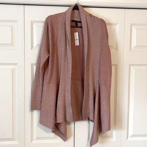 Sweater cardigan in dusty rose